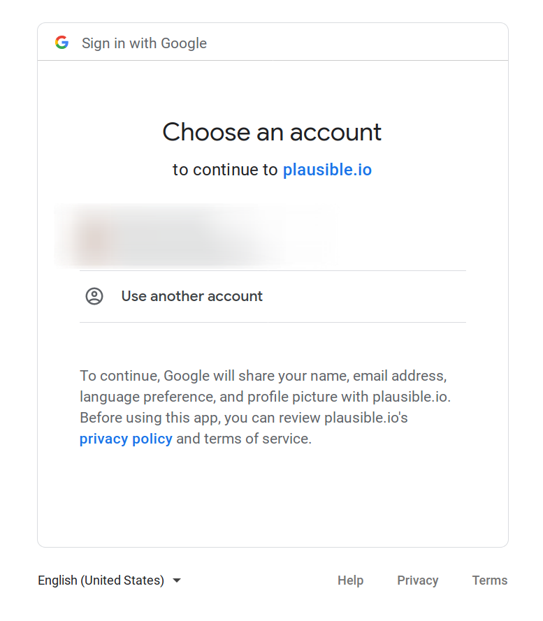 Choose your Google account