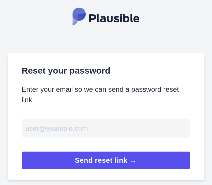 Reset your account password