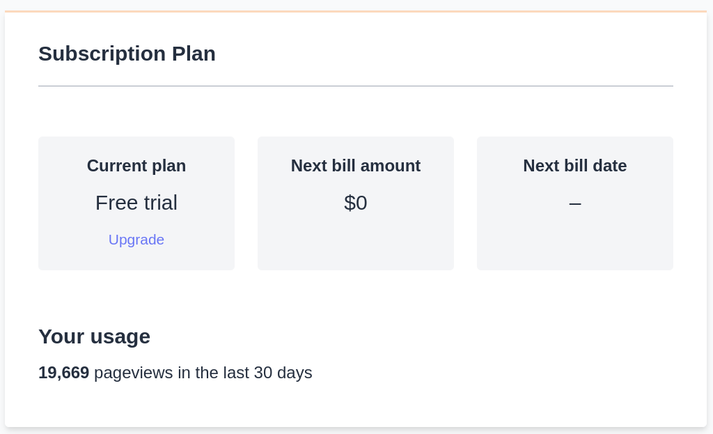 Upgrade your trial account to a paid subscription